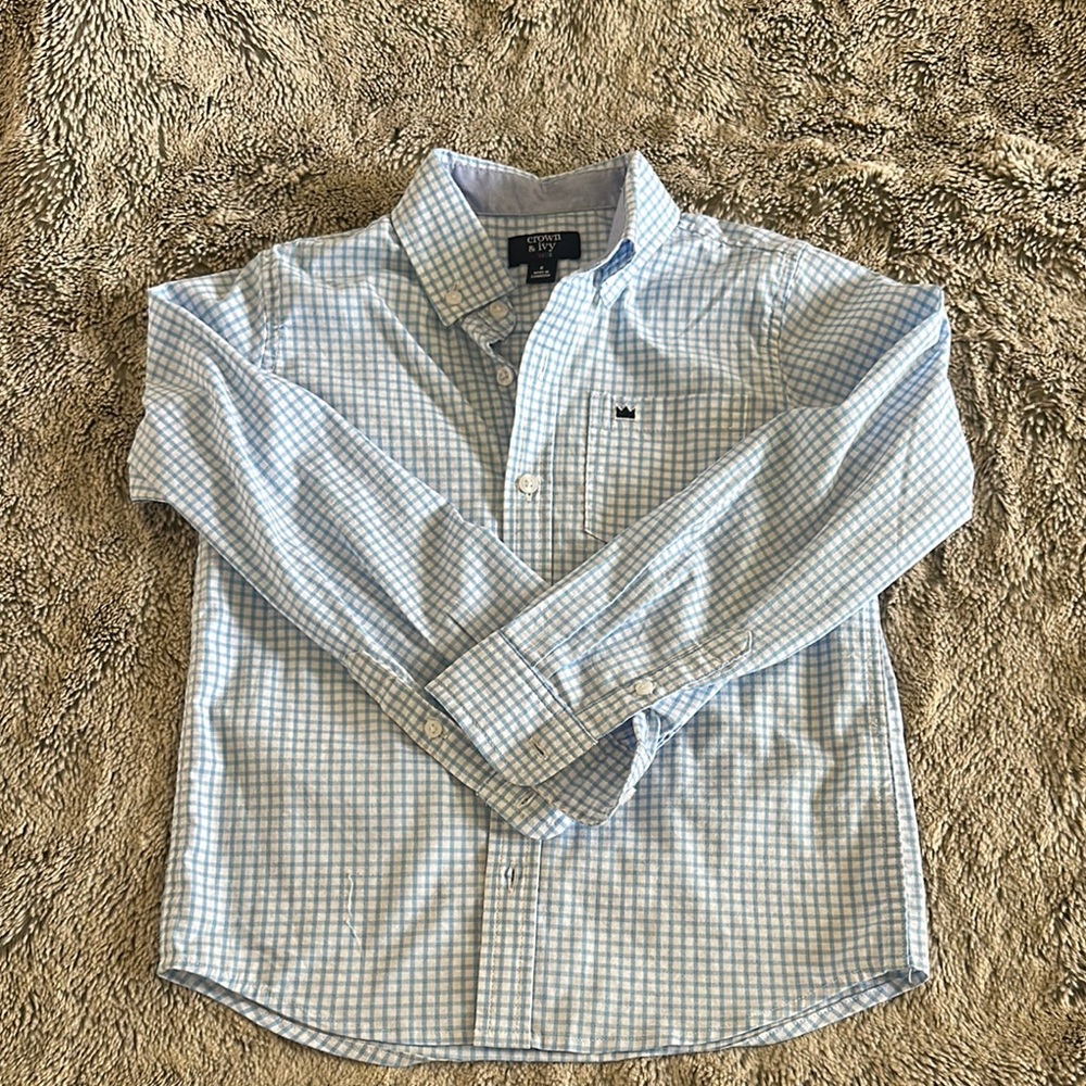 Kid’s Blue Checkered Shirt